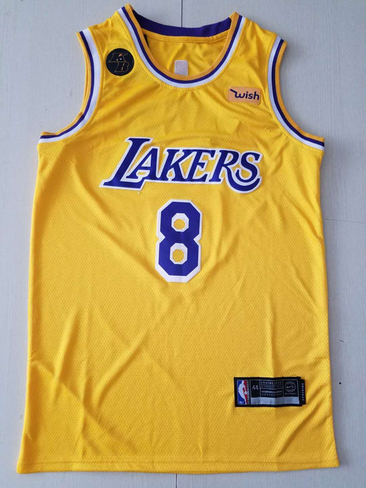 Men's Los Angeles Lakers Kobe Bryant #8 Yellow Swingman Player Jersey