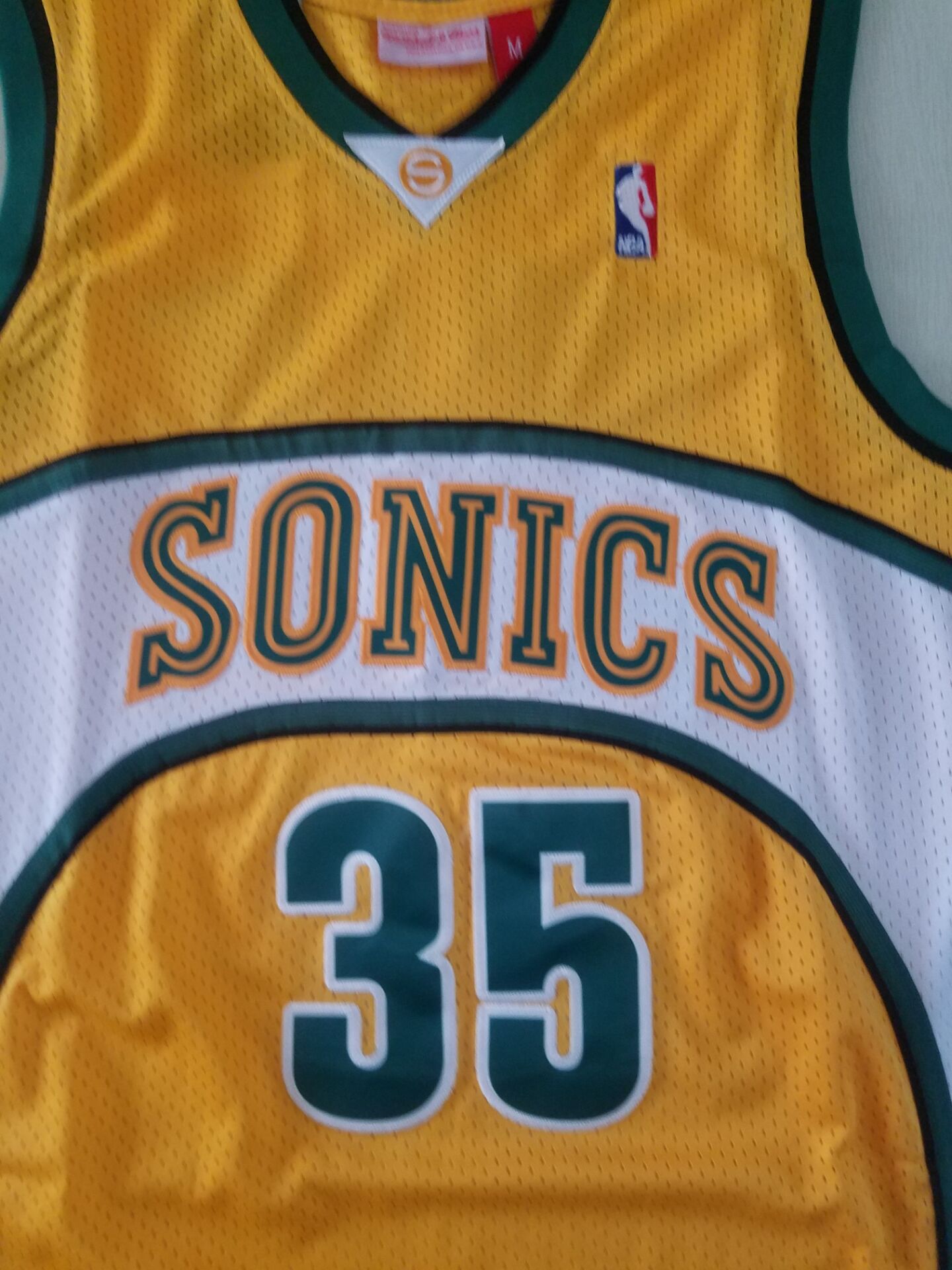 Men's Seattle SuperSonics Kevin Durant 2007-08 Yellow Hardwood Classics Swingman Jersey