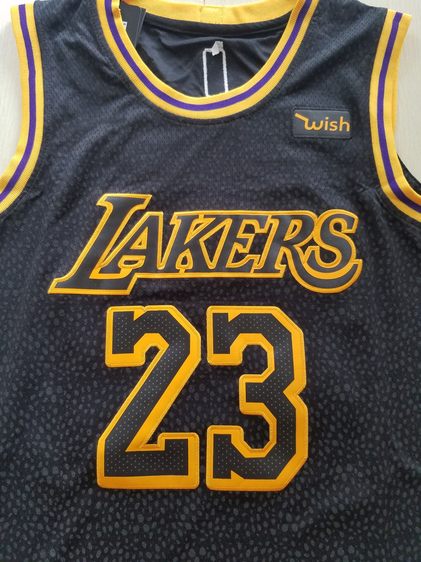 Men's Los Angeles Lakers LeBron James #23 NBA Black Swingman Jersey