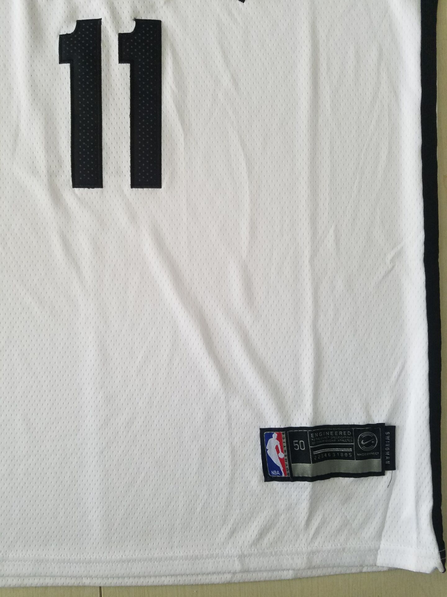 Men's Brooklyn Nets Kyrie Irving White 2019 Fast Break Player Movement Jersey