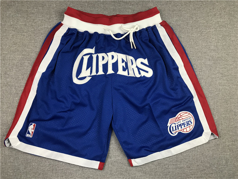 Men's LA Clippers 1984-85 Hardwood Classics Blue Basketball Shorts