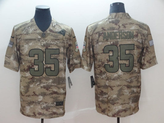 Men's Los Angeles Rams C.J. Anderson #35 Camouflage Game Jersey