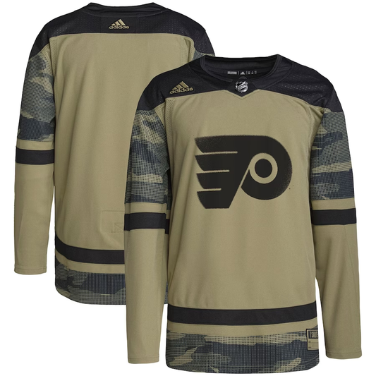 Men's Philadelphia Flyers Camo Military Appreciation Team Authentic Practice Blank Jersey