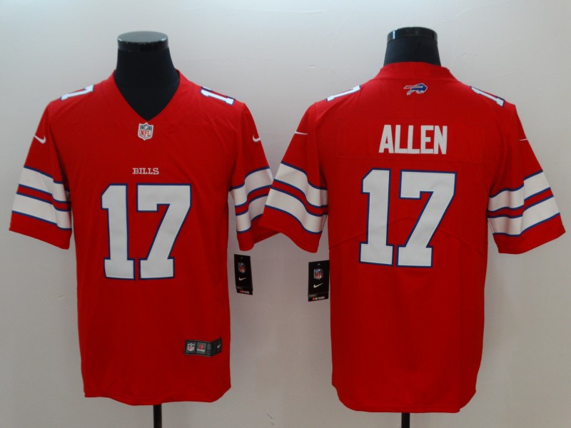 Men's Buffalo Bills Josh Allen #17 Red Alternate Game Player Jersey