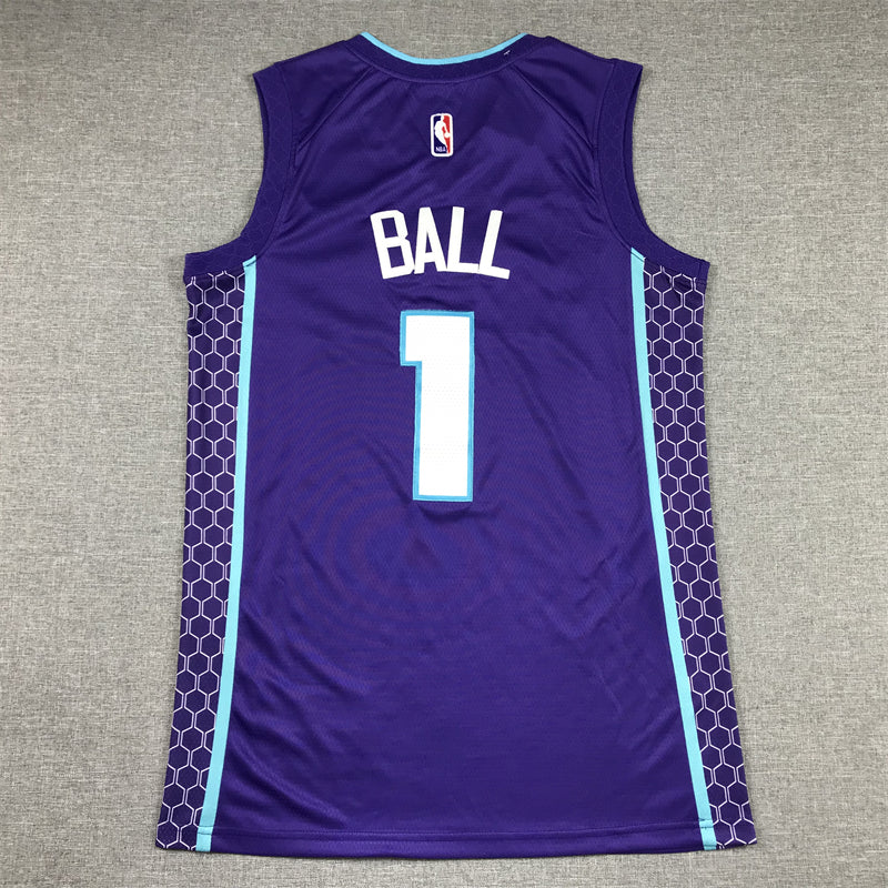 Men's Charlotte Hornets LaMelo Ball #1 Purple 2022/23 Swingman Jersey - Statement Edition