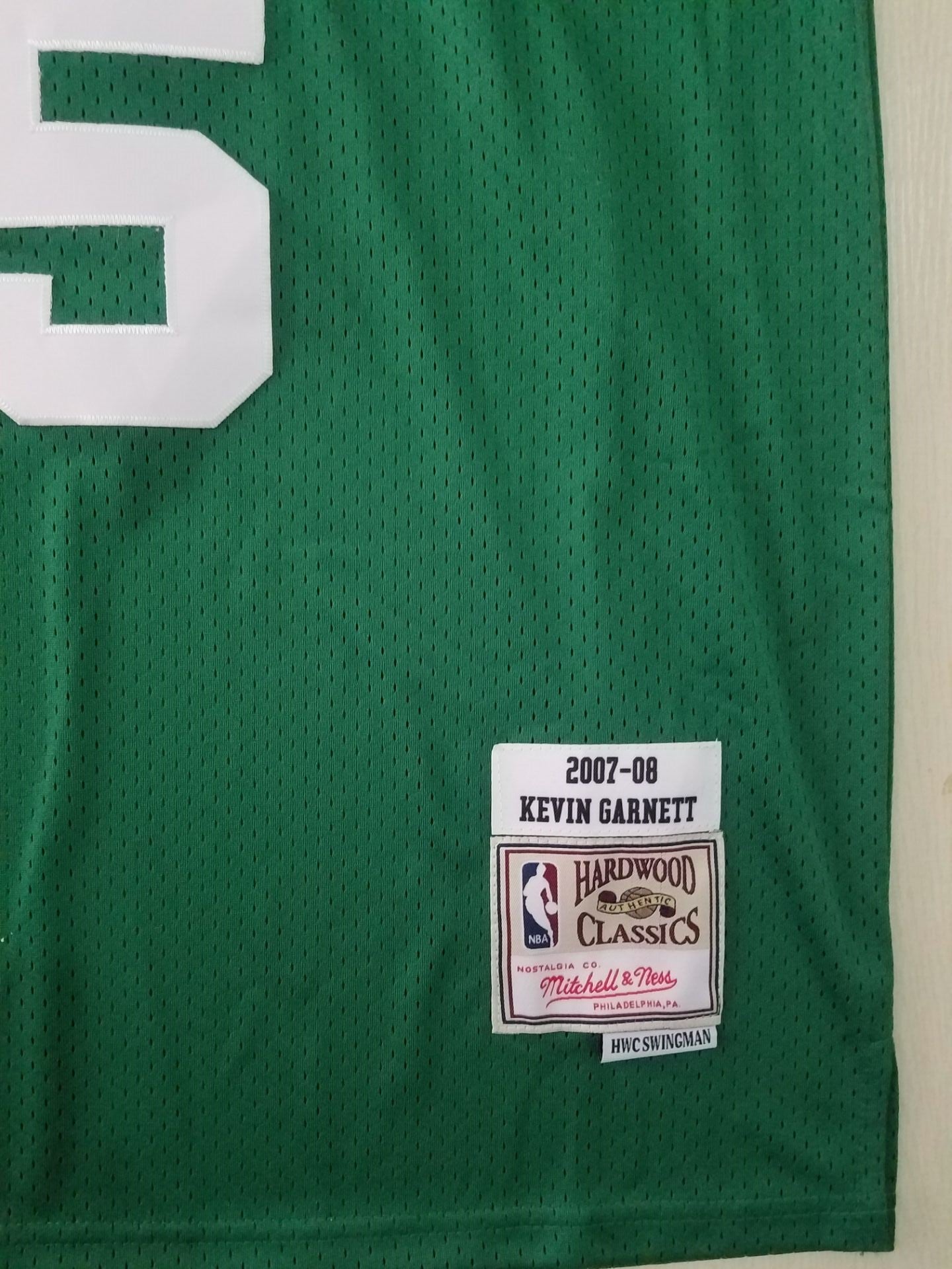 Men's Boston Celtics Kevin Garnett Green 2005-06 Hardwood Classics Player Jersey