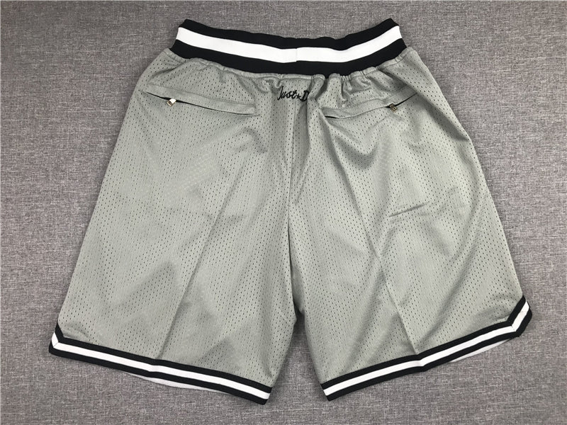 Men's Brooklyn Nets Gray Basketball Retro Shorts