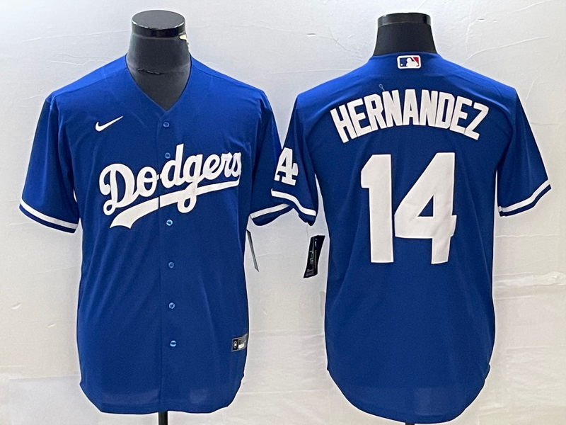 Men's Los Angeles Dodgers Enrique Hernandez #14 Blue Replica Baseball Jersey