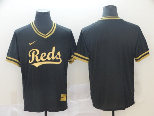 Men's Cincinnati Reds Black Replica Blank Jersey