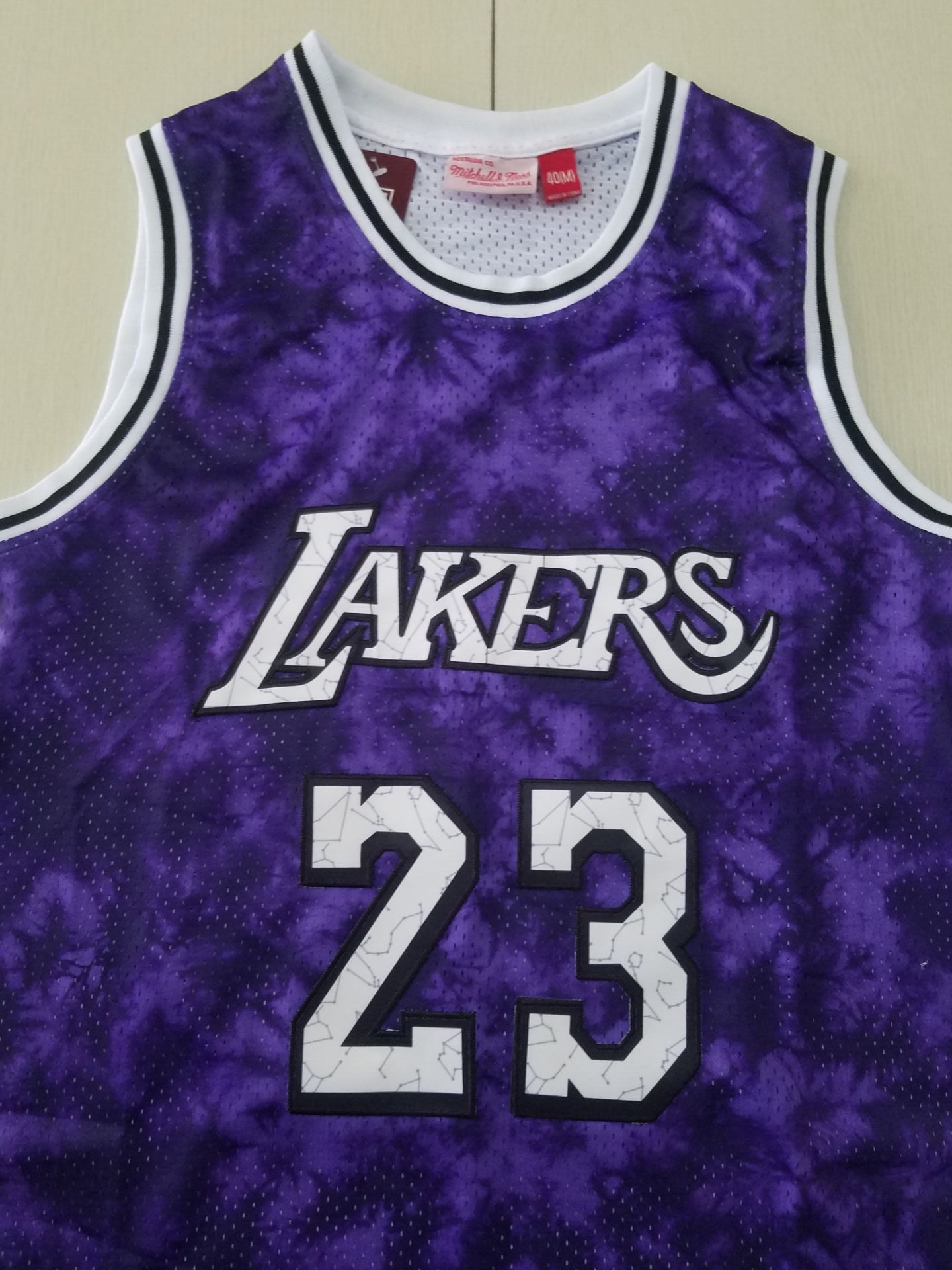 Men's Los Angeles Lakers LeBron James #23 Purple Galaxy Swingman Jersey