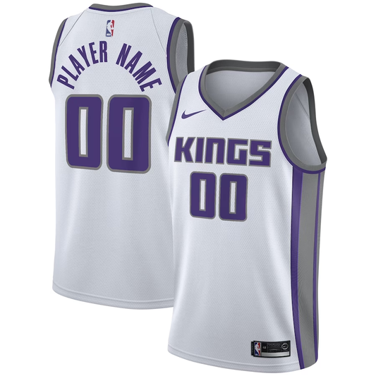 Men's Sacramento Kings White 2020/21 Swingman Custom Jersey - Association Edition