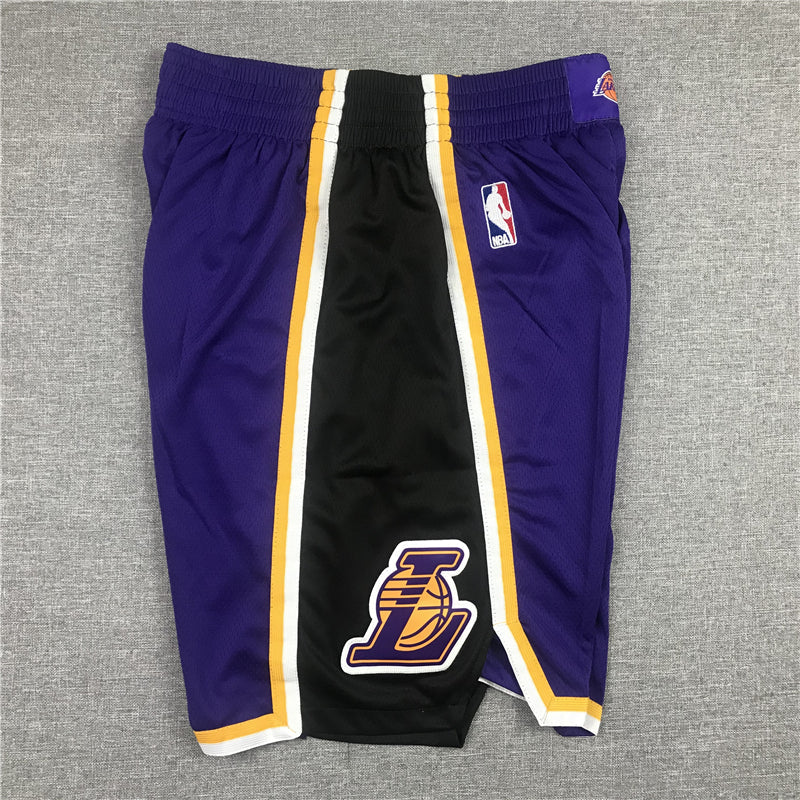 Men's Los Angeles Lakers Purple Hardwood Classics Basketball Shorts