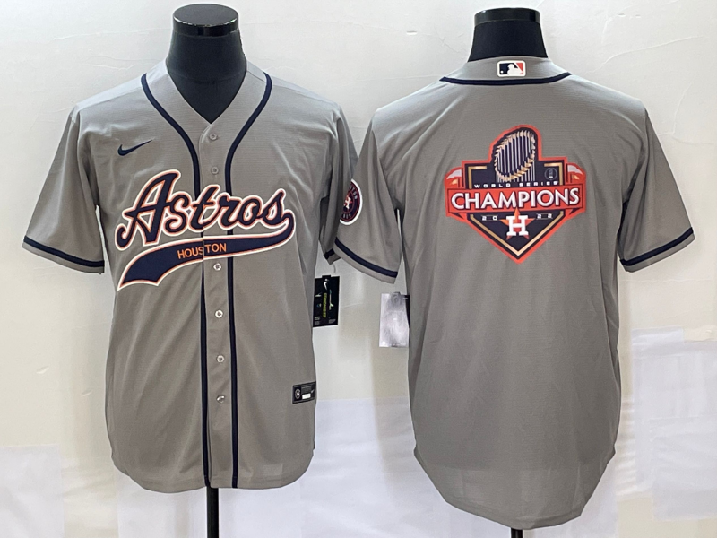 Men's Houston Astros Gray Replica Player Jersey Joint Edition