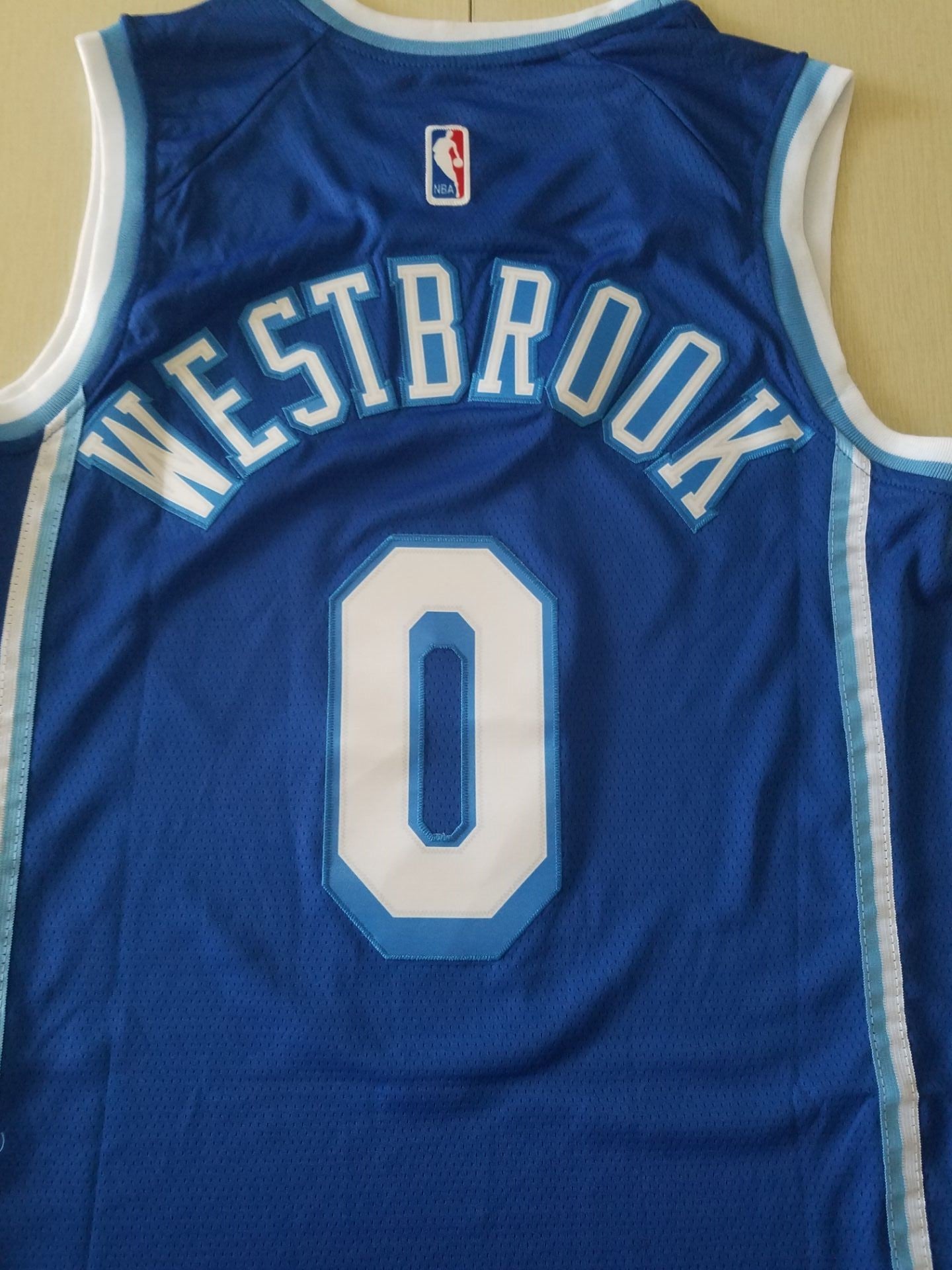 Men's Los Angeles Lakers Russell Westbrook Blue Hardwood Classic Swingman Jersey