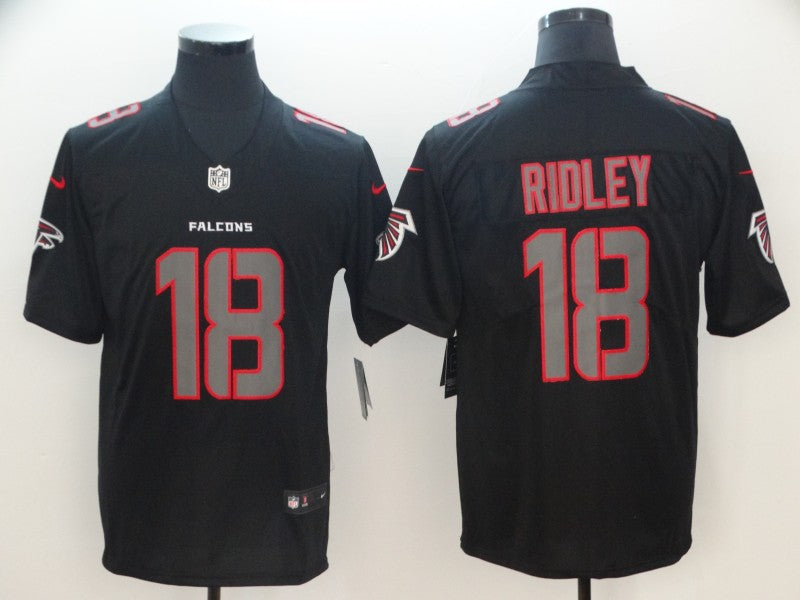 Men's Atlanta Falcons Calvin Ridley #18 Black Game Player Jersey