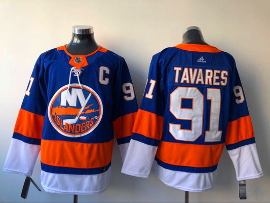 Men's New York Islanders John Tavares #91 Royal Player Game Jersey