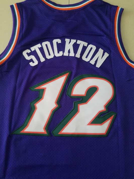 Men's Utah Jazz John Stockton Mitchell & Ness Purple 1996/97 Player Jersey