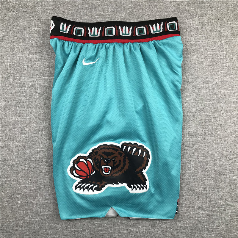 Men's Memphis Grizzlies Turquoise Hardwood Classics Basketball Shorts