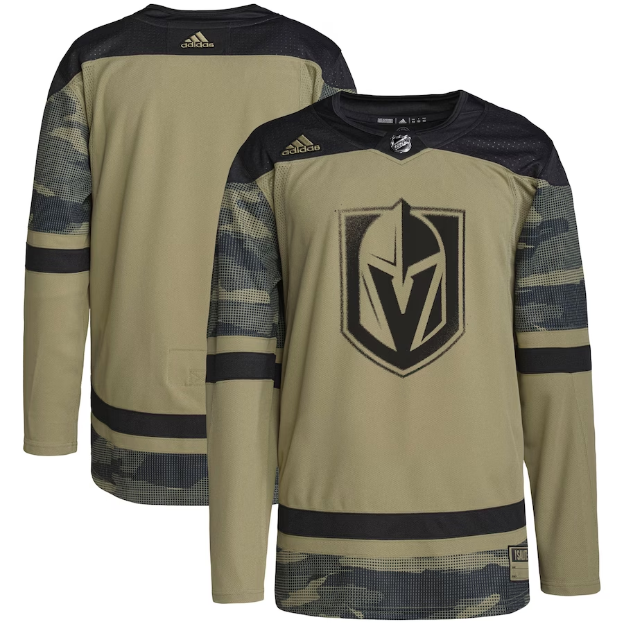 Men's Vegas Golden Knights Camo Military Appreciation Team Authentic Practice Blank Jersey