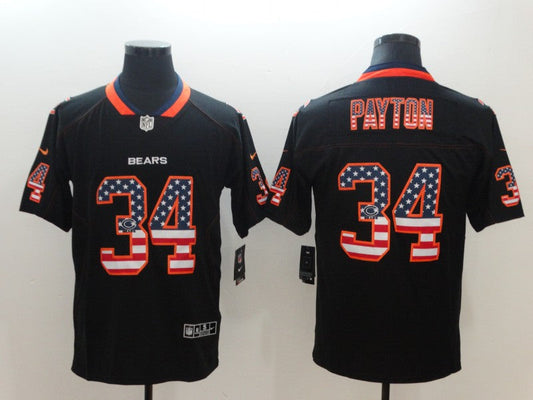 Men's Chicago Bears Walter Payton #34 Black Game Jersey