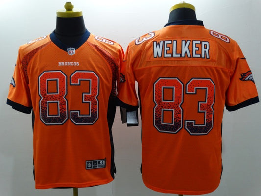 Men's Denver Broncos Wes Welker #83 Orange Game Jersey