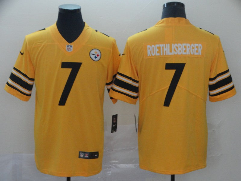 Men's Pittsburgh Steelers Ben Roethlisberger #7 Gold Inverted Team Game Jersey