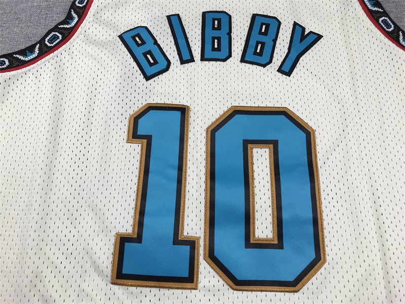 Men's Memphis Grizzlies Mike Bibby #10 Cream Hardwood Classics Swingman Jersey