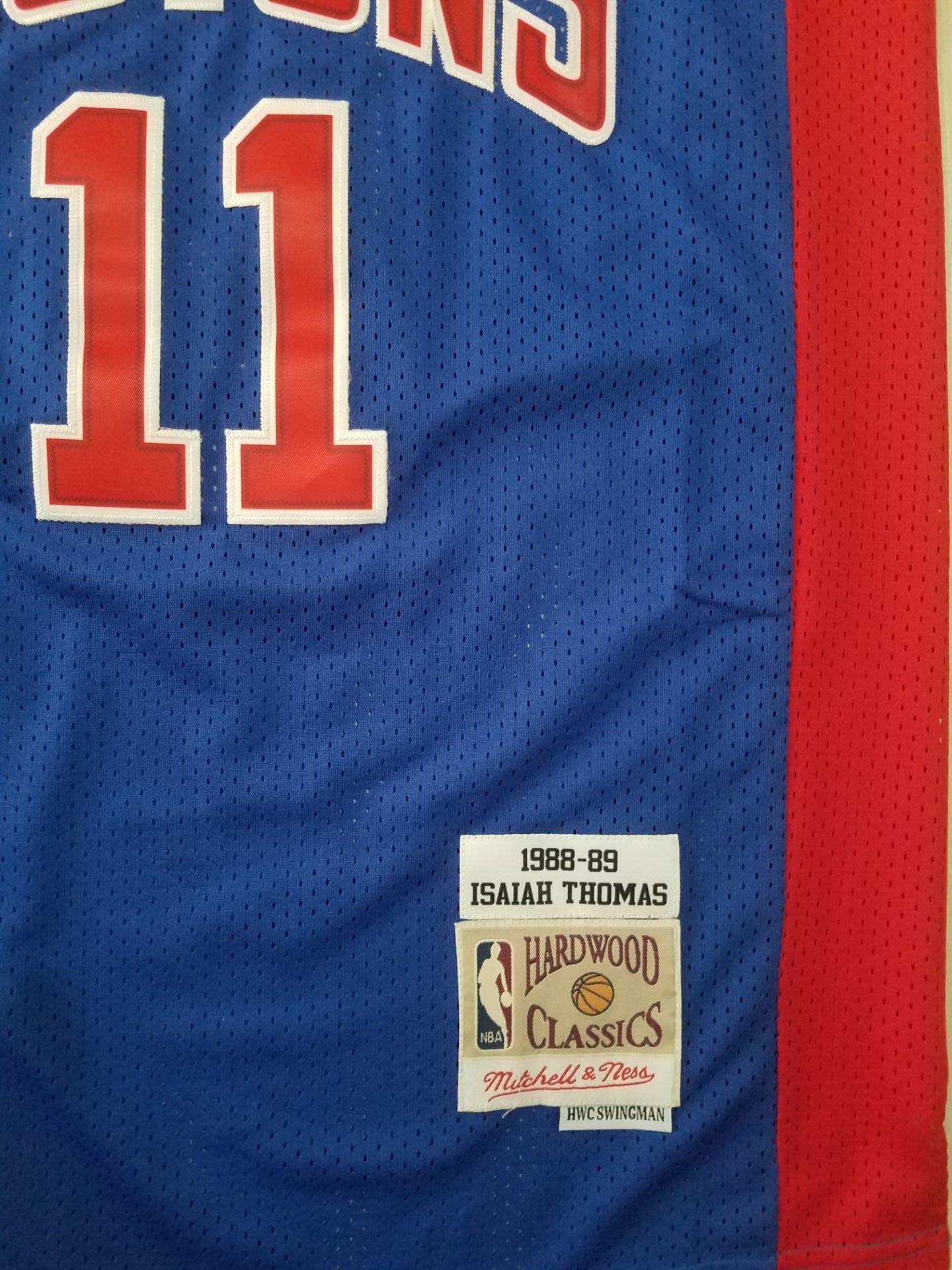 Men's Detroit Pistons Isiah Thomas 1988-89 Hardwood Classics Swingman Jersey