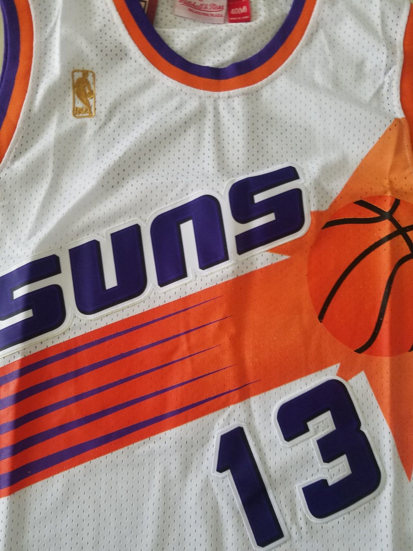 Men's Phoenix Suns Steve Nash #13 White 1996-97 Throwback Stitched Jersey