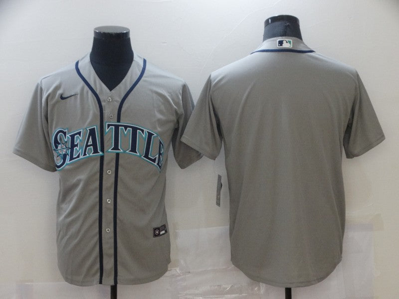 Men's Seattle Mariners Gray Replica Blank Jersey