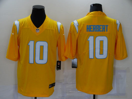 Men's Los Angeles Chargers Justin Herbert #10 Yellow Inverted Legend Jersey