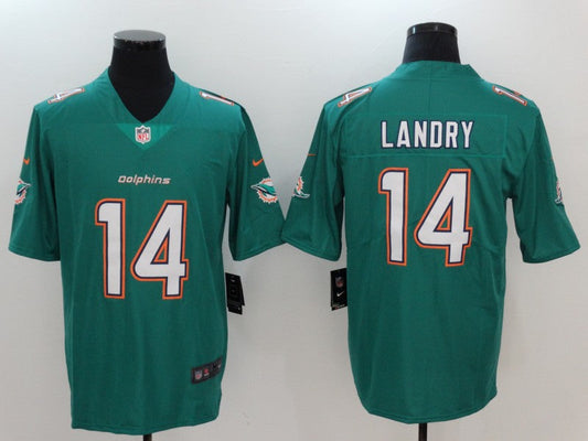 Men's Miami Dolphins Jarvis Landry #14 Green Game Jersey