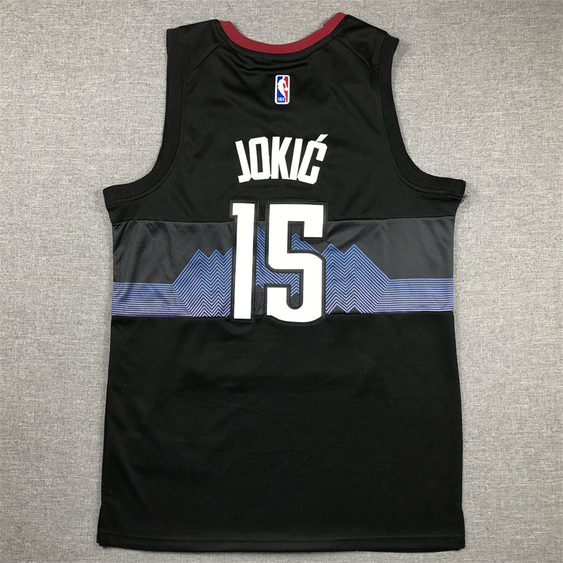 Men's Denver Nuggets Nikola Jokic #15 Black 2023/24 Swingman Jersey - City Edition