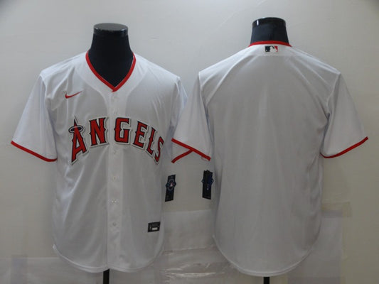 Men's Los Angeles Angels White Home Replica Team Blank Jersey