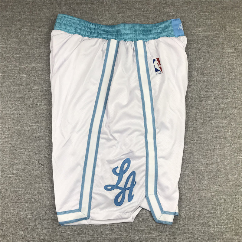 Men's Los Angeles Lakers White City Edition Basketball Shorts