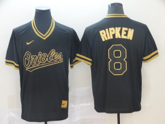 Men's Baltimore Orioles Cal Ripken Jr. #8 Black Authentic Player Jersey