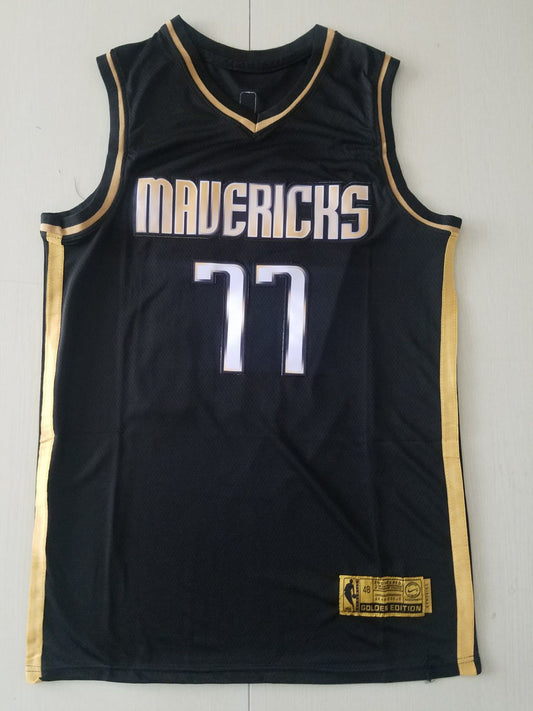 Men's Dallas Mavericks Luka Doncic #77 Swingman Player Jersey Black