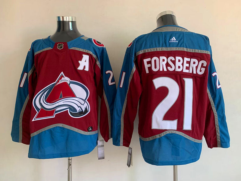 Men's Colorado Avalanche Peter Forsberg #21 Burgundy Home Breakaway Jersey