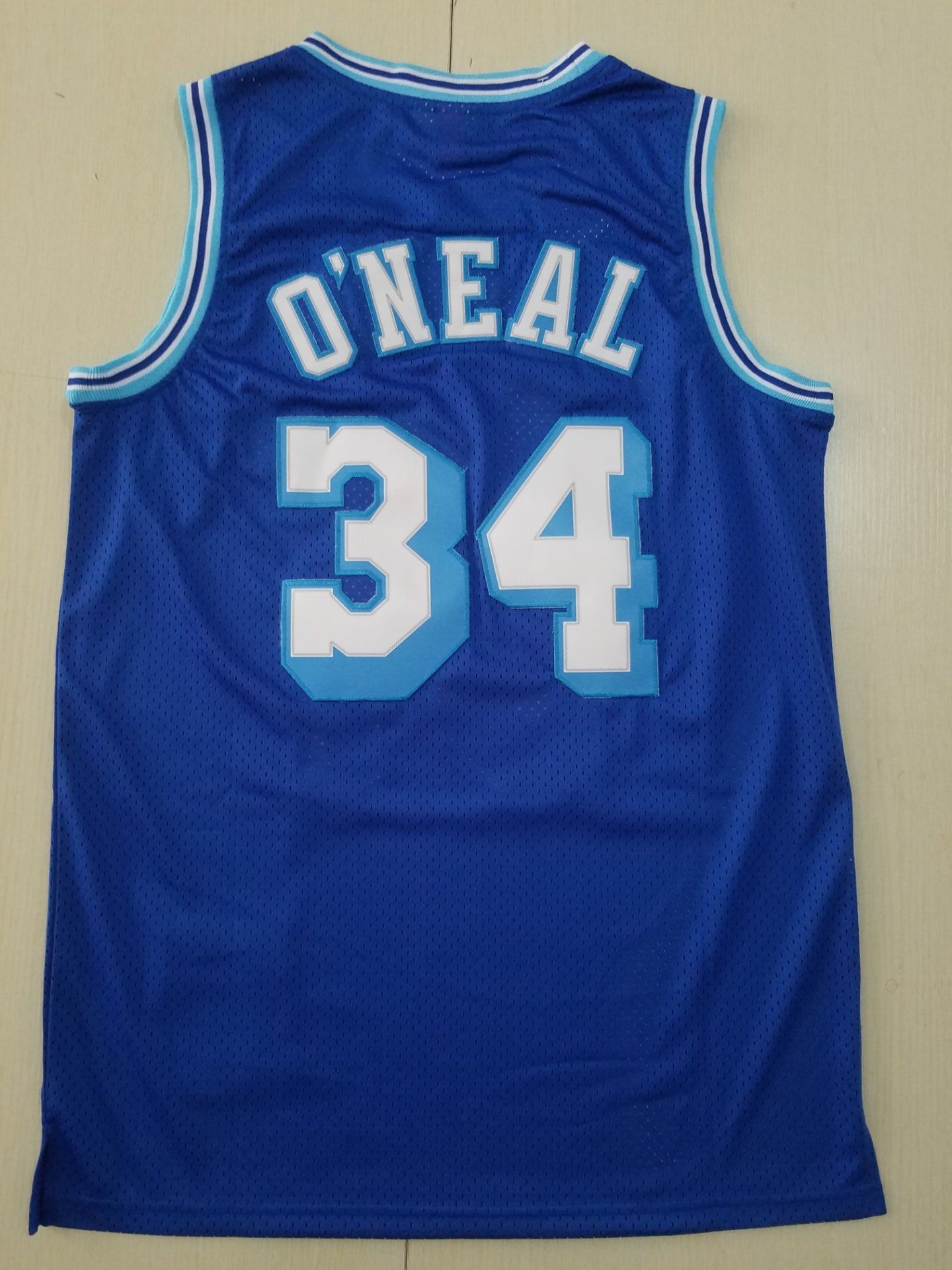 Men's Los Angeles Lakers Shaquille O'Neal Blue Hardwood Classics Swingman Jersey