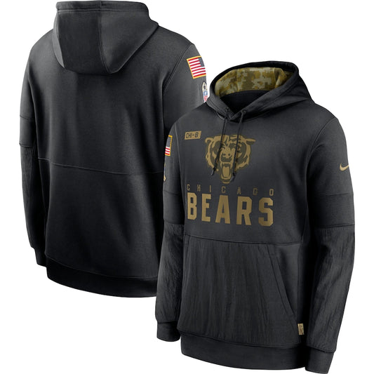 Men's Chicago Bears NFL 2020 Salute to Service Hoodie Black