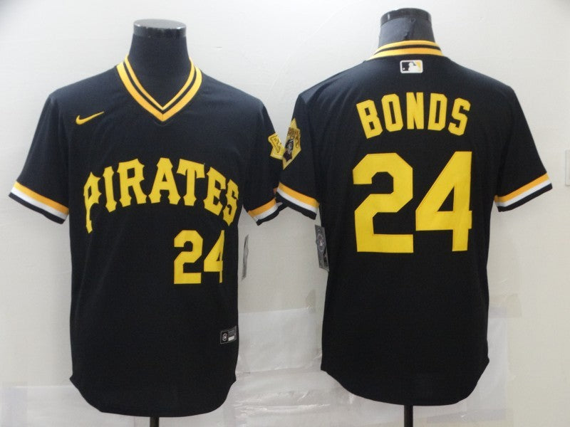 Men's Pittsburgh Pirates Barry Bonds #24 Black Fashion Stitched Jersey