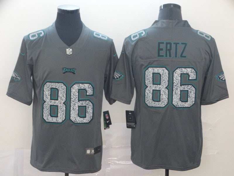 Men's Philadelphia Eagles Zach Ertz #86 Gray Team Game Jersey