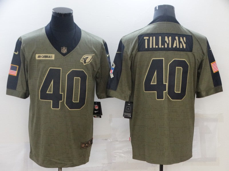 Men's Arizona Cardinals Pat Tillman #40 Brown Game Player Jersey