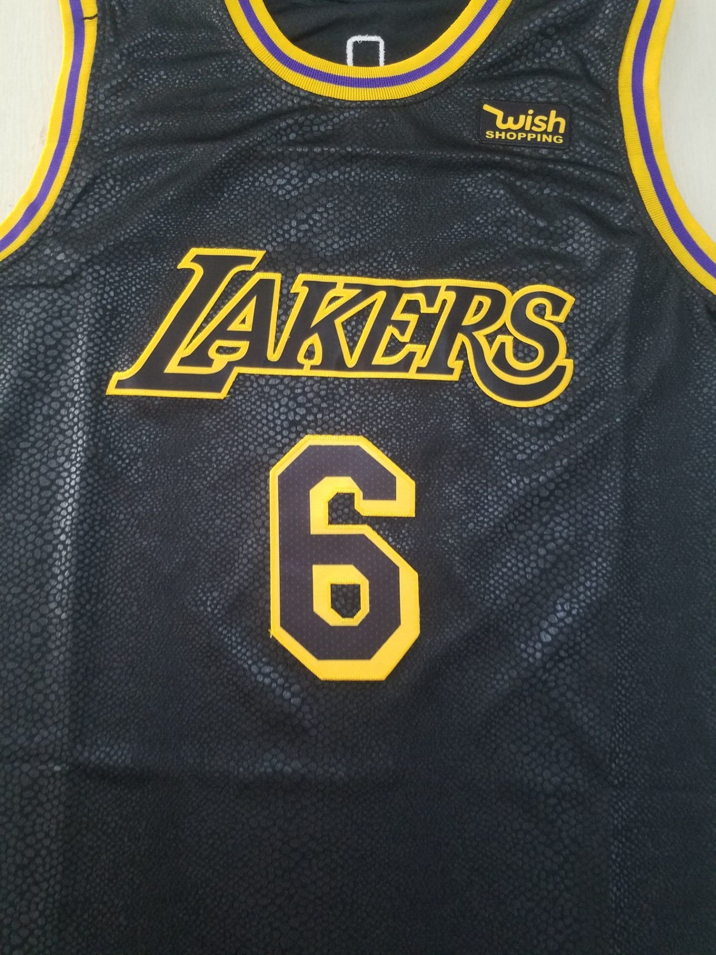 Men's Los Angeles Lakers LeBron James #6 NBA Black Jersey