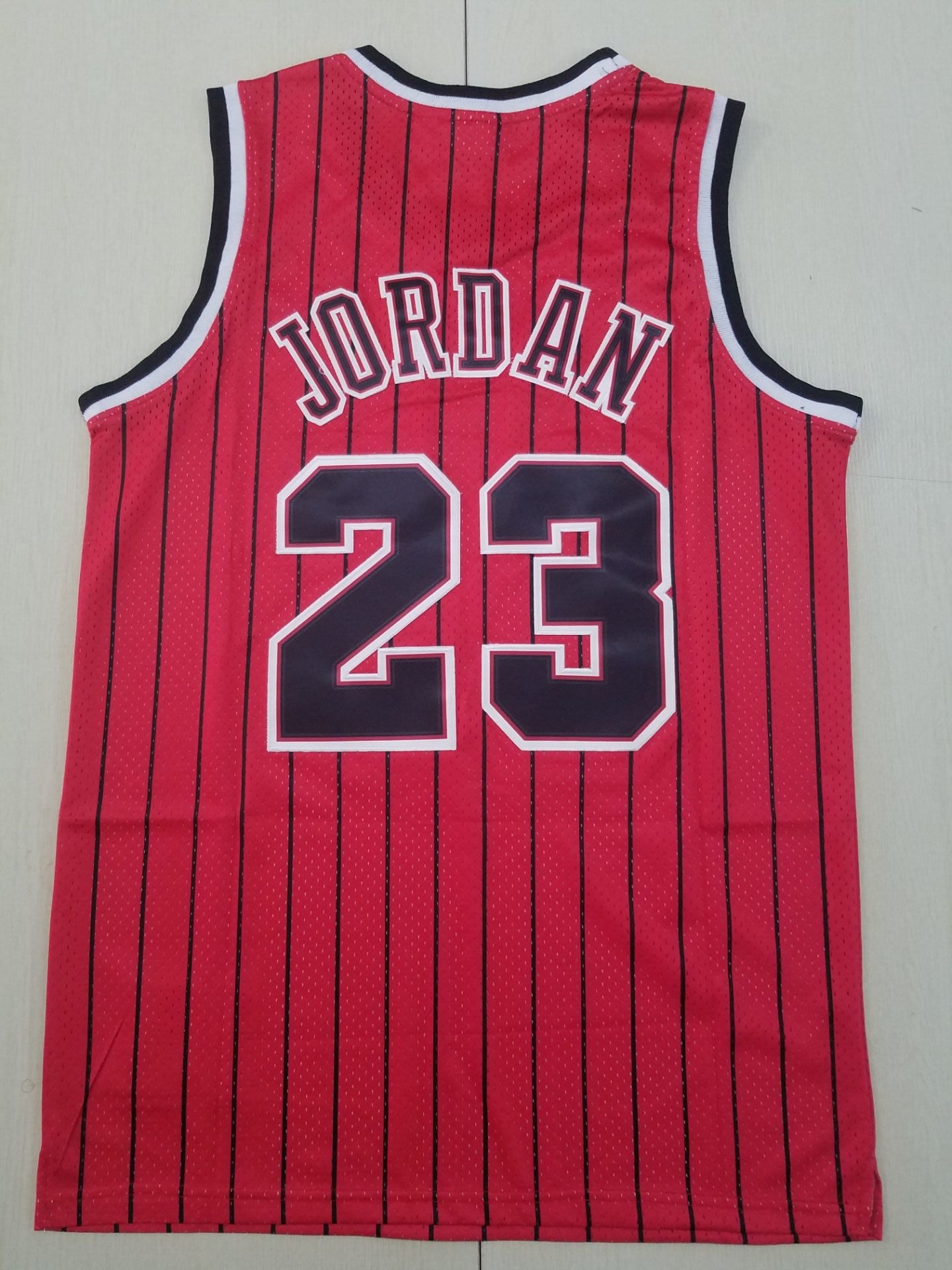 Men's Chicago Bulls Michael Jordan #23 Red Hardwood Classics Authentic Jersey