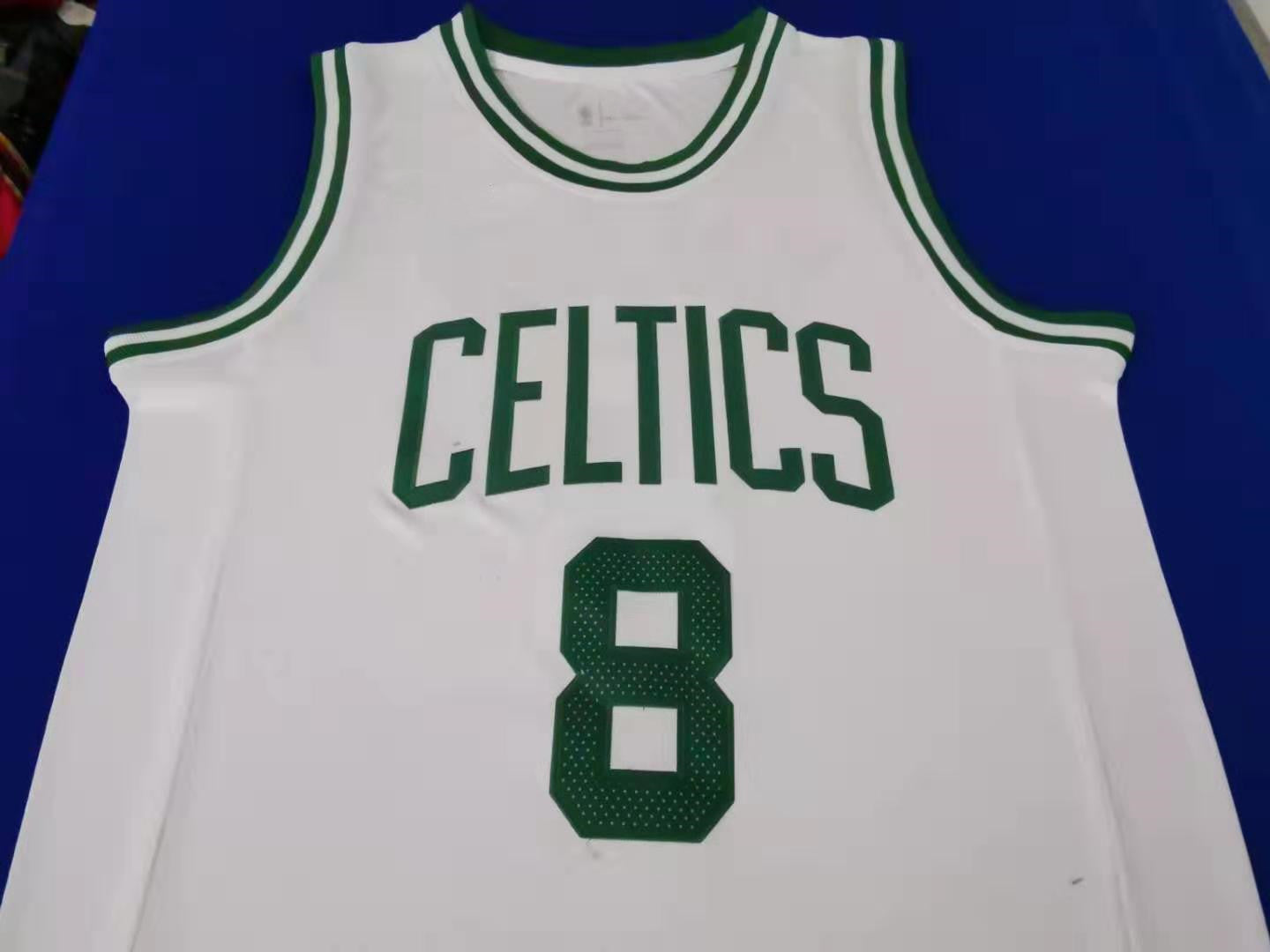 Men's Boston Celtics Kemba Walker #8 NBA White Game Jersey