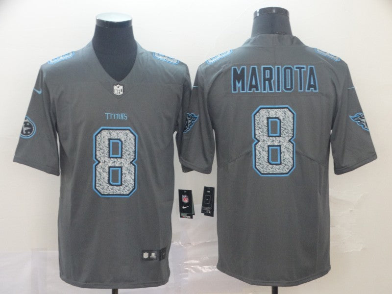 Men's Tennessee Titans Marcus Mariota #8 Gray Game Jersey