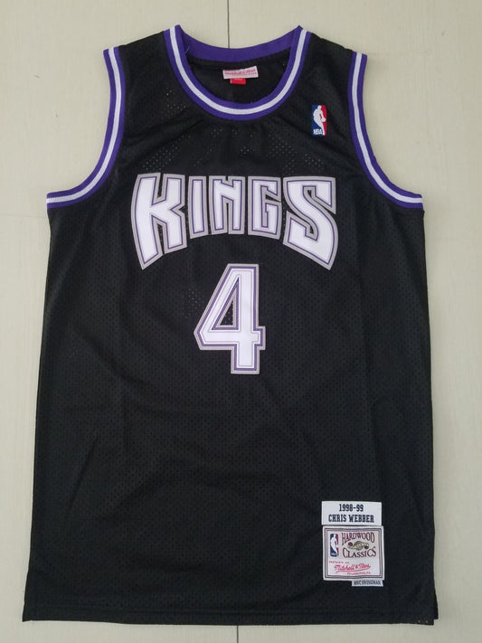 Men's Sacramento Kings Chris Webber Black Hardwood Classics Swingman Jersey