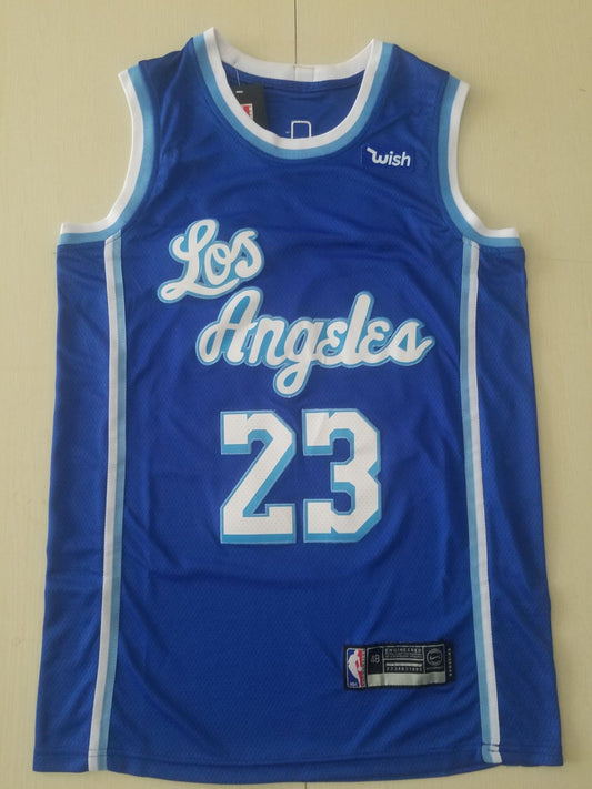 Men's Los Angeles Lakers LeBron James #23 Blue Swingman Jersey