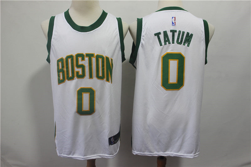 Men's Boston Celtics Jayson Tatum #0 White Swingman Jersey